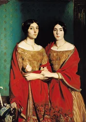 Dwie siostry, czyli panny Chassériau: Marie-Antoinette-Adèle (1810-69) i Geneviève (Aline) (1822-71), siostry artysty, 1843
